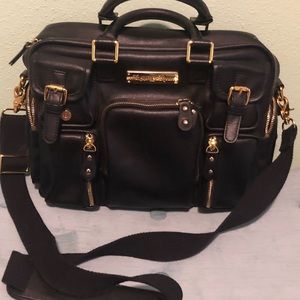 House of Flynn evermore mini black leather gold